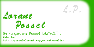 lorant possel business card